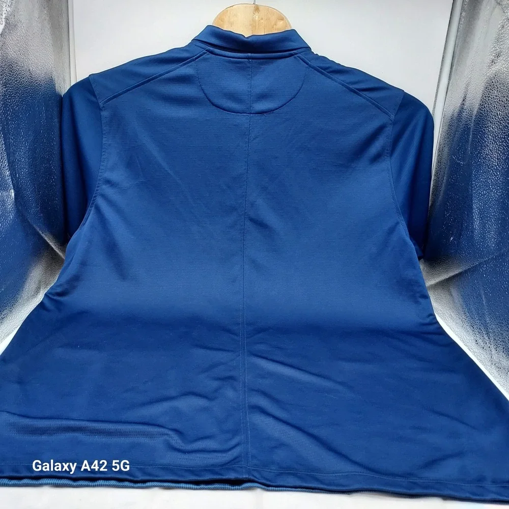 Nike Dri Fit Golf Polo Shirt Blue Plaid‎ Mens XL